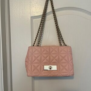 Kate Spade Pink Quilted Chain Shoulder Bag